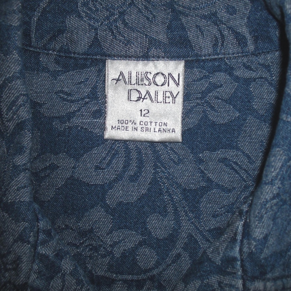 ALLISON DALEY jean jacket Cotton Denim Floral - Picture 4 of 4